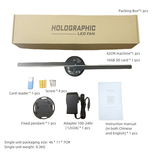 3D Holographic LED Display Fan (new)