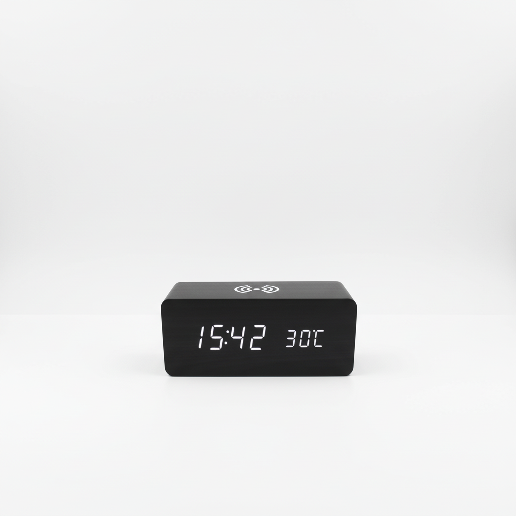 LED digital clock with Wireless charging