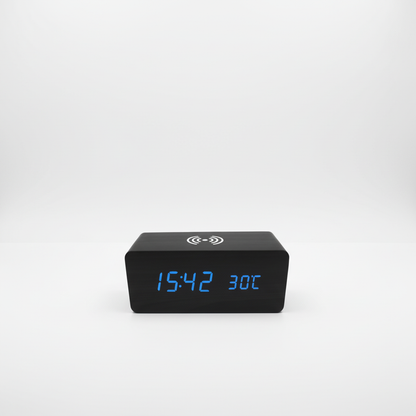 LED digital clock with Wireless charging