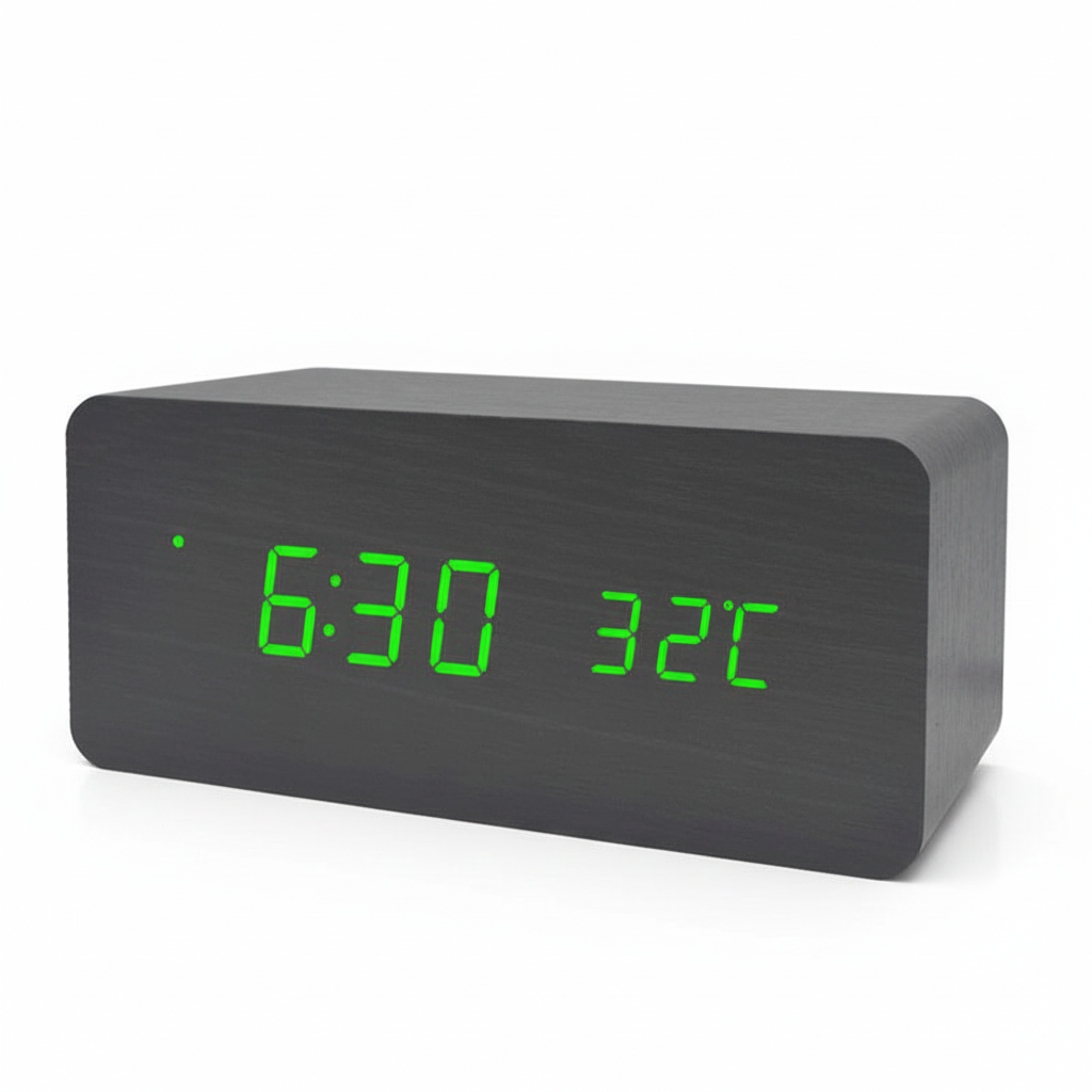 LED digital clock with Wireless charging